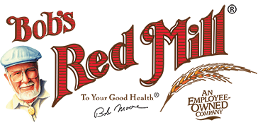 Logo of Bob's Red Mill, flaxseeds used in SourDog dog treats for sensitive stomach